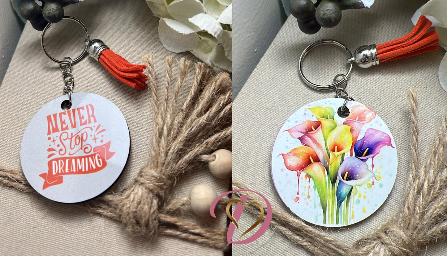 Keychain inspirational double side